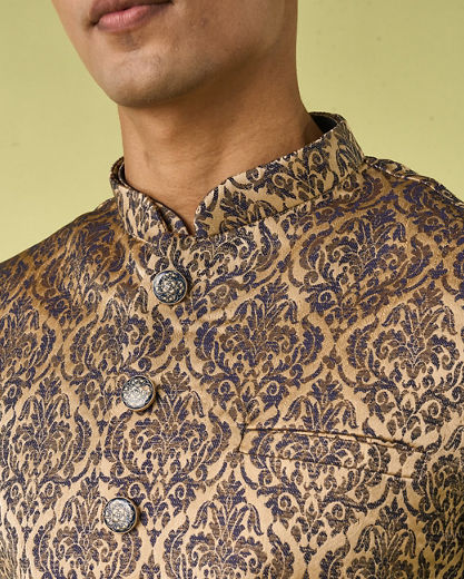 Diwas Men Elegant Blue Kurta Jacket Set