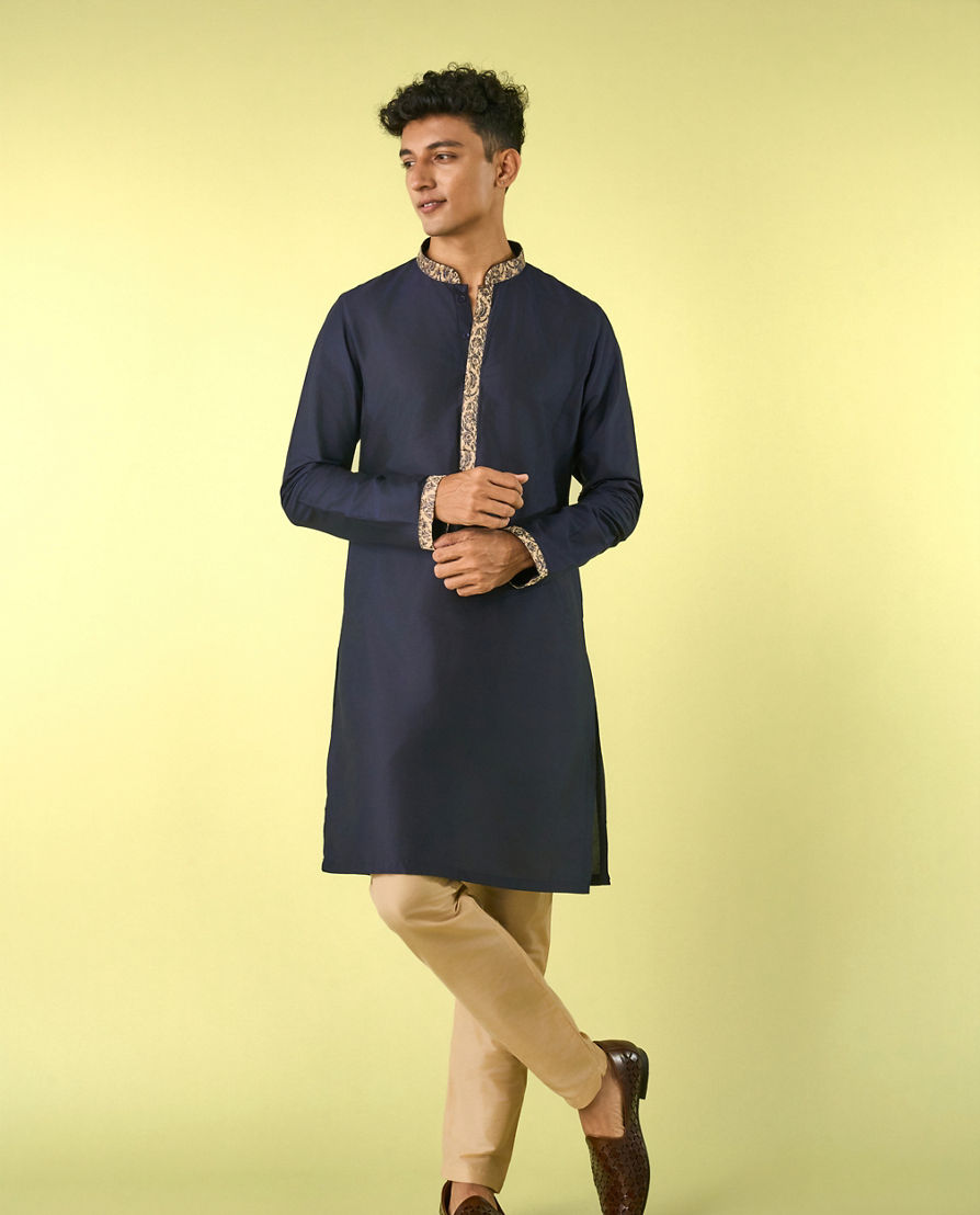 Diwas Men Elegant Blue Kurta Jacket Set