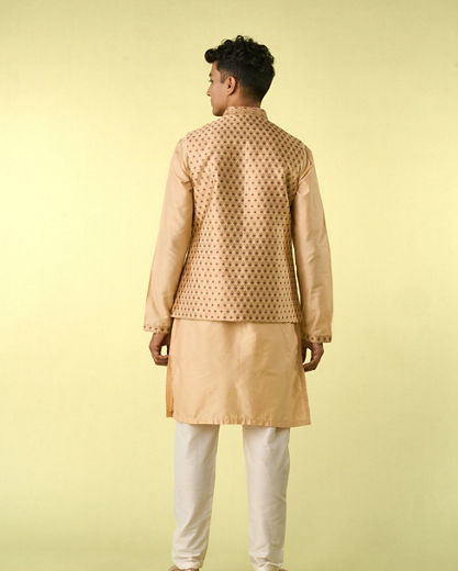 Diwas Men Fawn Elegance Kurta Jacket Set