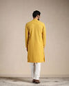 alt message - Manyavar Men Aspen Gold Yellow Chikankari Kurta Set image number 2