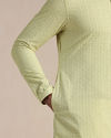 Manyavar Men Lime Green Chikankari Kurta Set