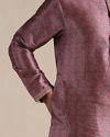 Manyavar Men Purple Printed Kurta Pajama