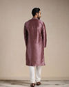 Manyavar Men Purple Printed Kurta Pajama image number 3