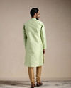 Manyavar Men Butterfly Green Jacquard Pattern Kurta Set