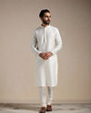 Manyavar Men Antique White Kurta and Jacket Set