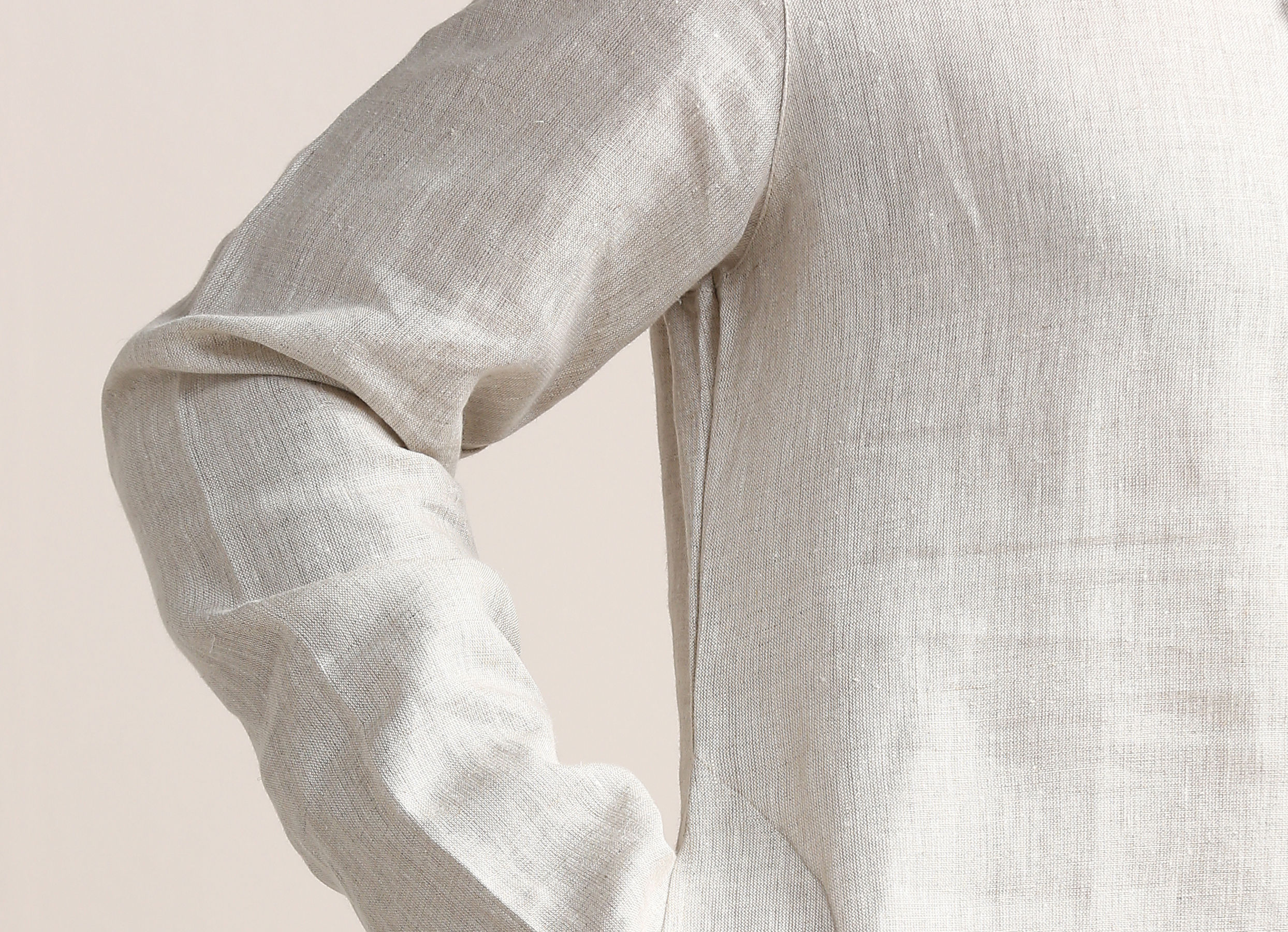 Twamev Men Lily White Embroidered Placket Kurta Set