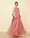 Mohey Women Quartz Pink Botanical Patterned Gown image number 3