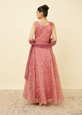 Quartz Pink Botanical Patterned Gown image number 4