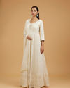 Mohey Women Elegant Cream Anarkali Suit