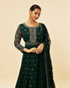 Mohey Women Fern Green Sequin Embroidered Anarkali Suit