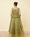 Mohey Women Pistachio Green Botanical Patterned Gown