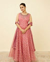 Shell Pink Botanical Patterned Gown image number 0