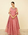 Shell Pink Botanical Patterned Gown