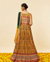 Mohey Women Mustard Yellow Abstract Print Anarkali Suit