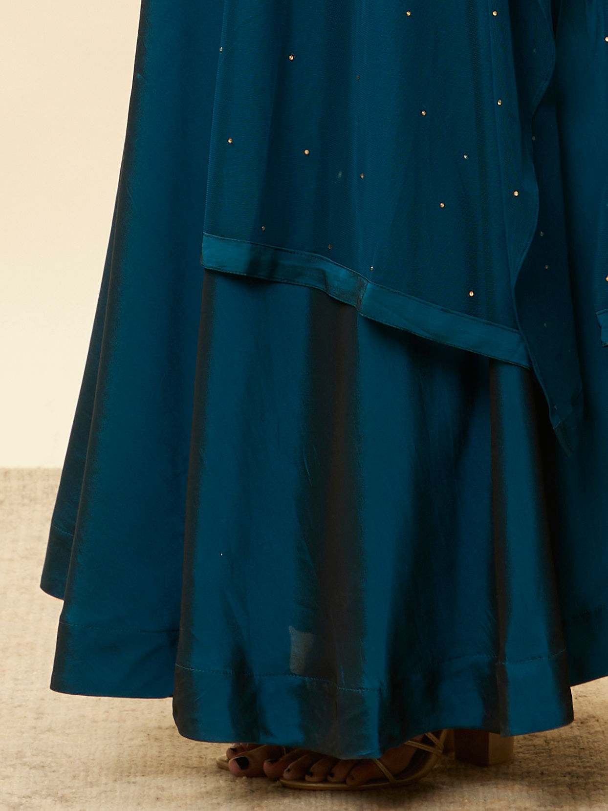 Mohey Women Teal Blue Embellished Empire Anarkali Suit