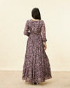 Mohey Women Jamun Purple Floral Print Anarkali Suit