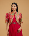 Mohey Women Red Radiance Indo Western