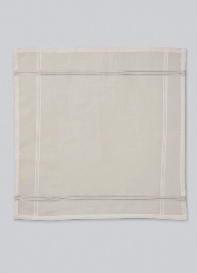 Manyavar Men White Cotton Pack of 3 Handkerchief