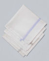 Manyavar Men White Cotton Pack of 3 Handkerchief