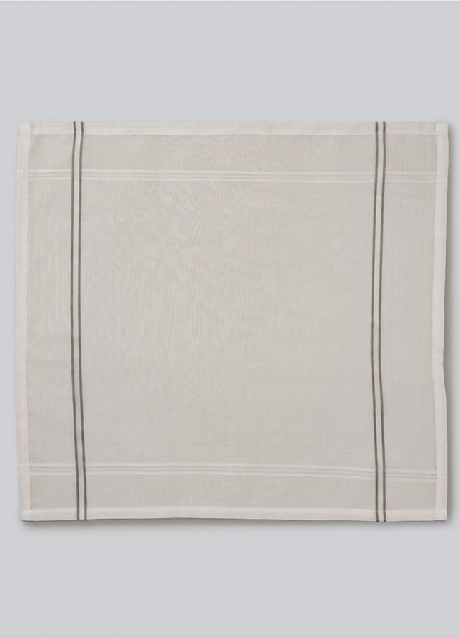 Manyavar Men Classic White Cotton Pack of 3 Handkerchief