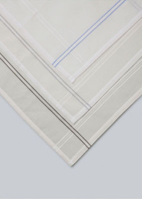 Manyavar Men Classic White Cotton Pack of 3 Handkerchief