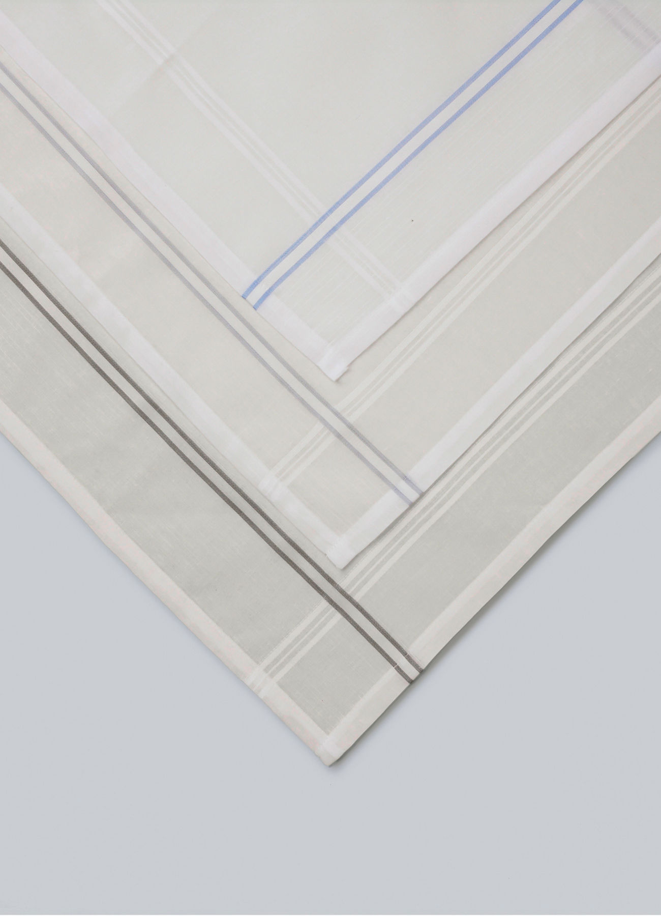 Manyavar Men Classic White Cotton Pack of 3 Handkerchief