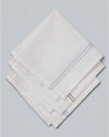 Manyavar Men Classic White Cotton Pack of 3 Handkerchief