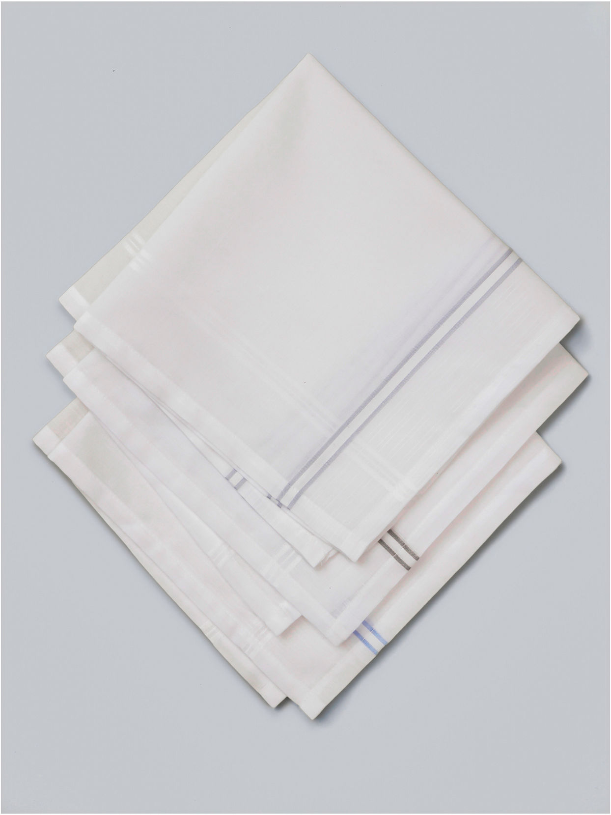Manyavar Men Classic White Cotton Pack of 3 Handkerchief