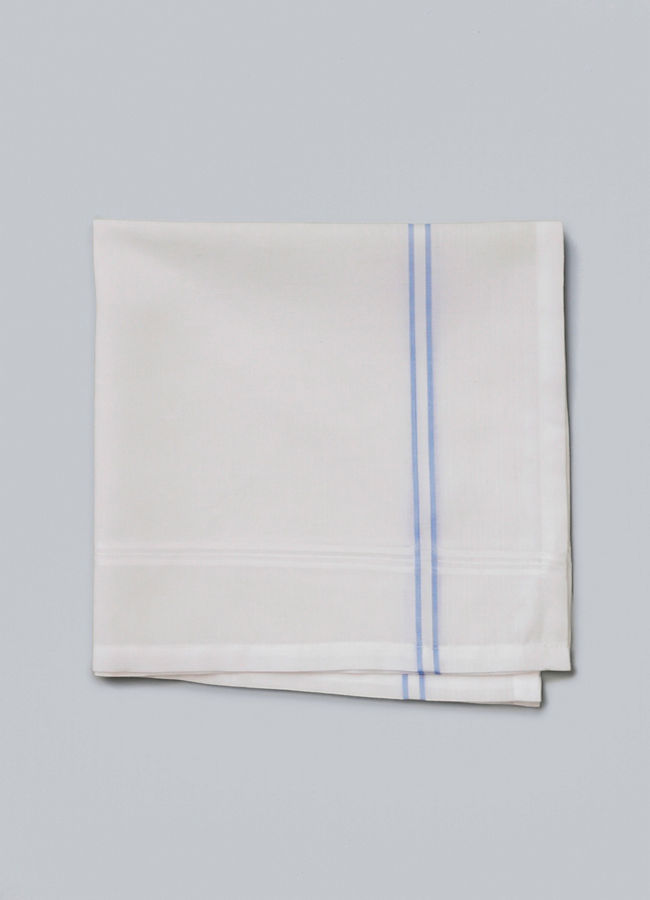 Manyavar Men Classic White Cotton Pack of 3 Handkerchief