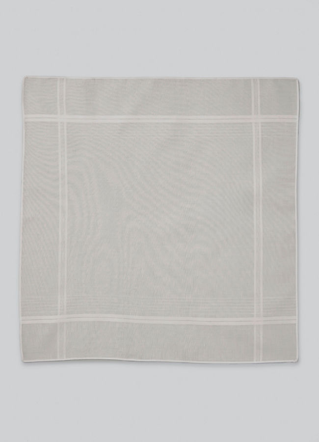 Manyavar Men Premium White Cotton Pack of 3 Handkerchief