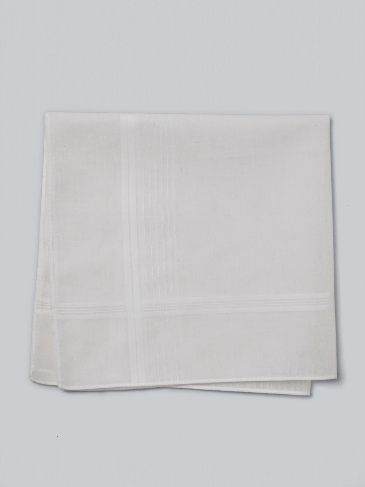 Manyavar Men Premium White Cotton Pack of 3 Handkerchief