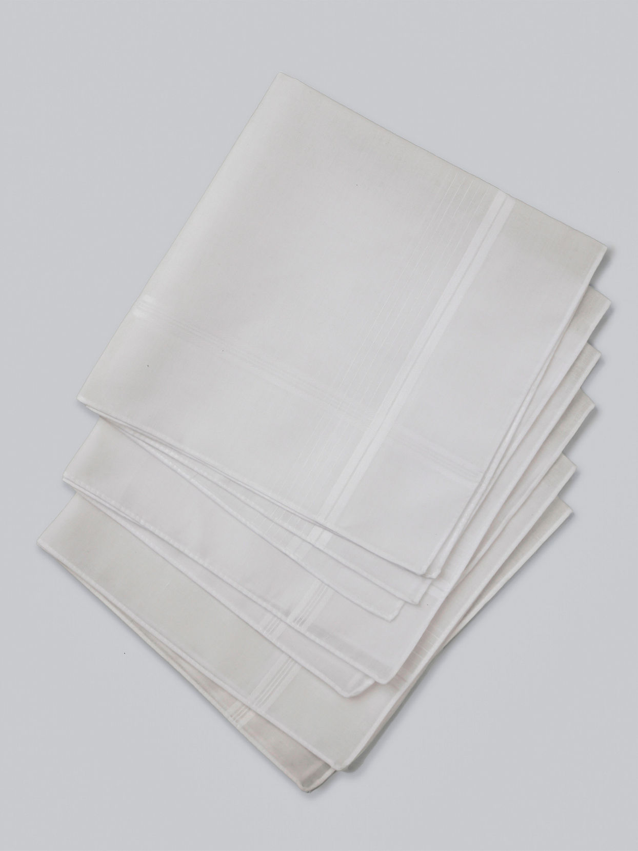 Manyavar Men Premium White Cotton Pack of 3 Handkerchief