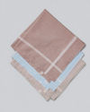 Manyavar Men Cotton Multicolor Pack of 3 Handkerchief