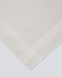 Manyavar Men Cotton White Pack of 3 Handkerchief