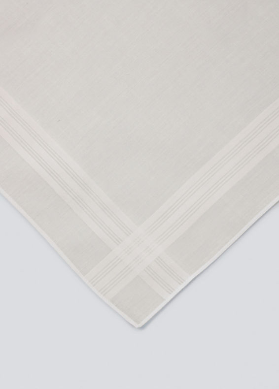 Manyavar Men Cotton White Pack of 3 Handkerchief