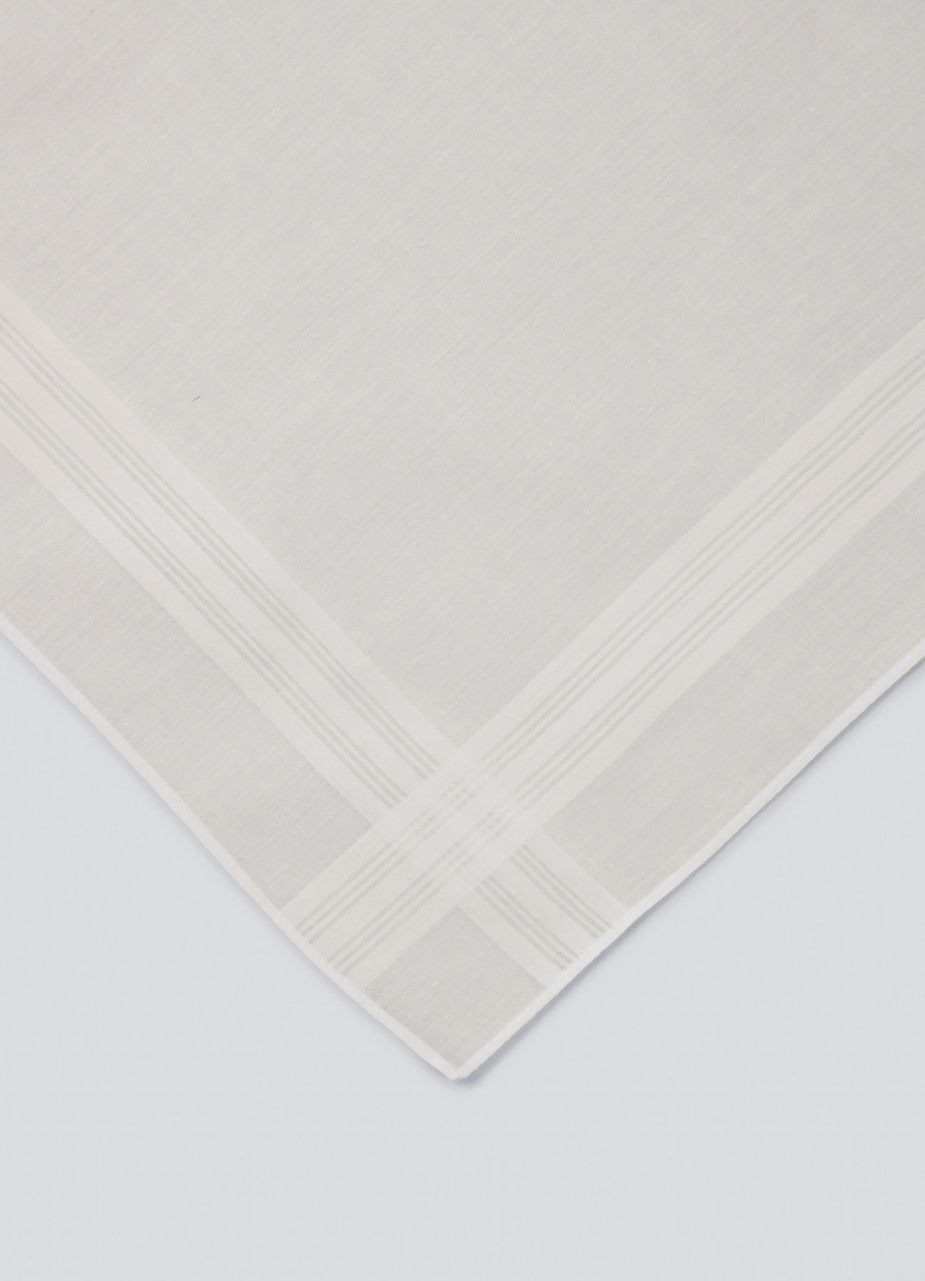 Manyavar Men Cotton White Pack of 3 Handkerchief