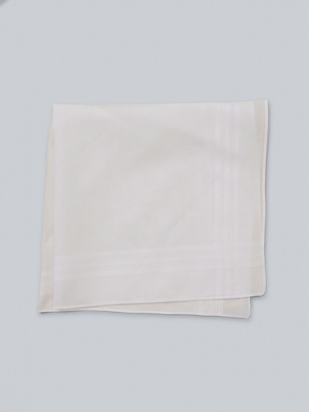 Manyavar Men Cotton White Pack of 3 Handkerchief