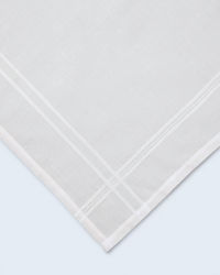 Manyavar Men Elegant White Cotton Pack of 3 Handkerchief