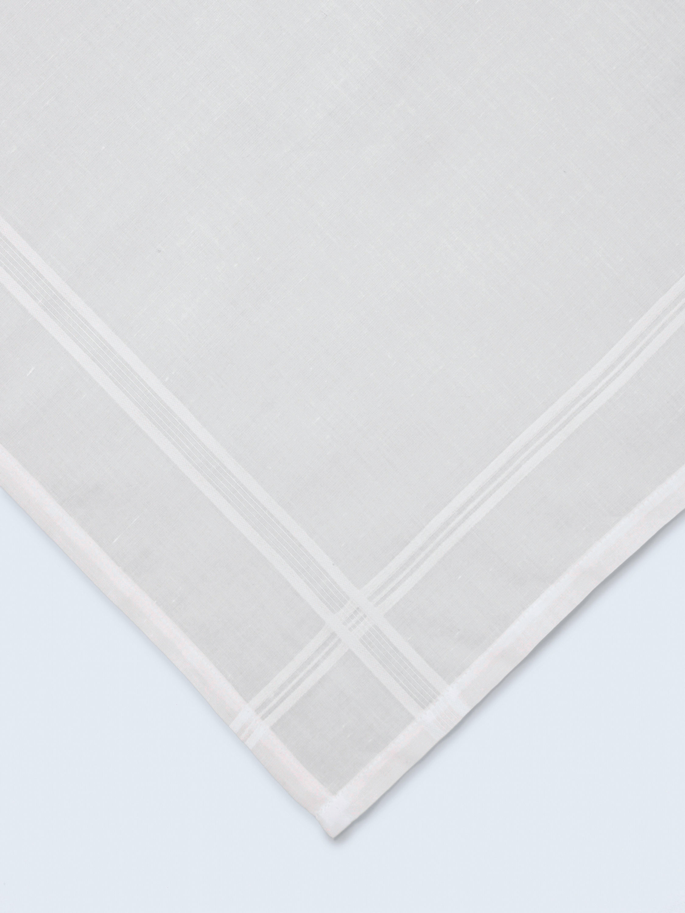 Manyavar Men Elegant White Cotton Pack of 3 Handkerchief