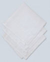 Manyavar Men Elegant White Cotton Pack of 3 Handkerchief