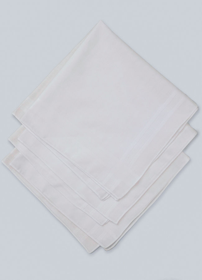 Manyavar Men Soft Cotton Pack of 3 Handkerchief