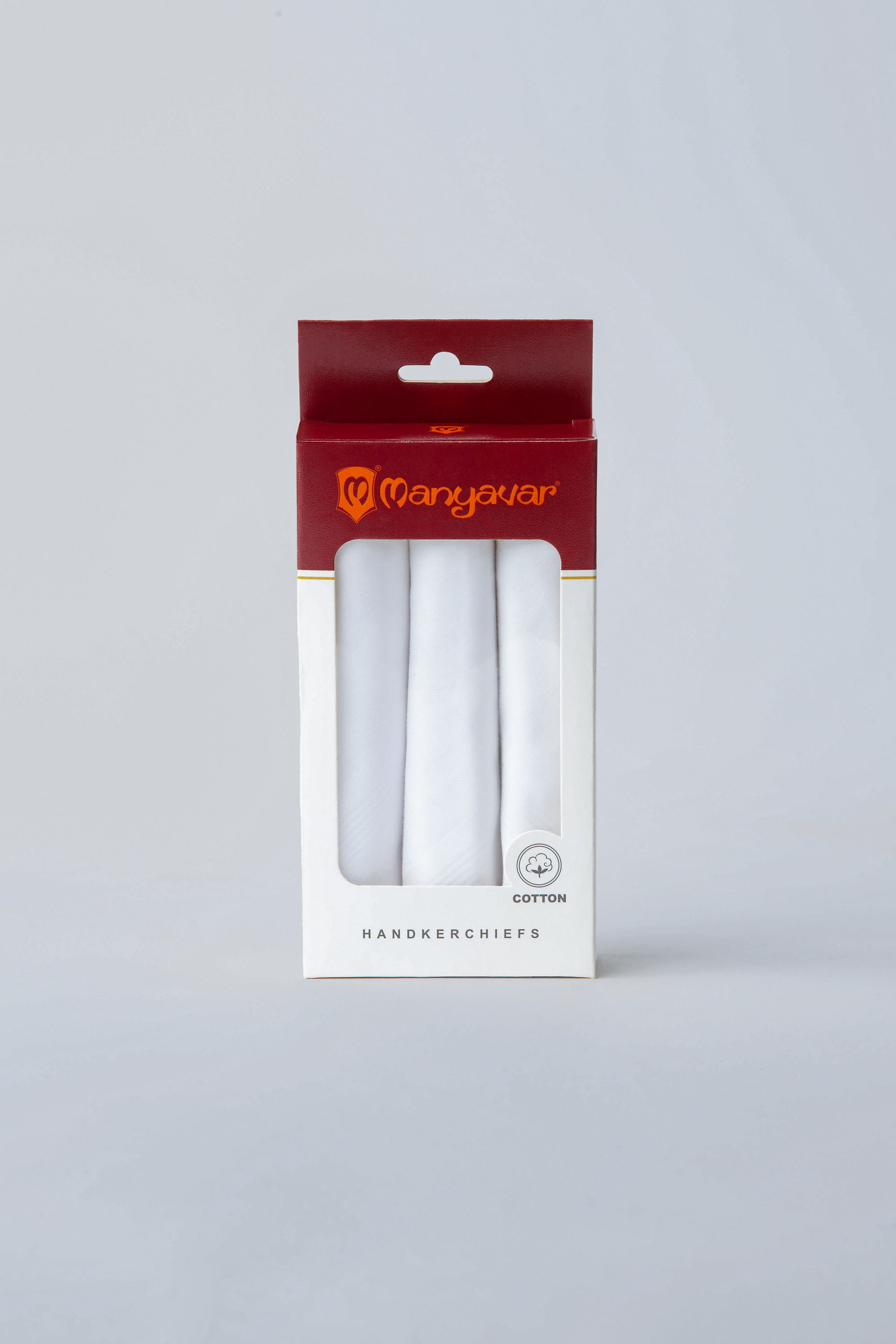 Manyavar Men Soft Cotton Pack of 3 Handkerchief