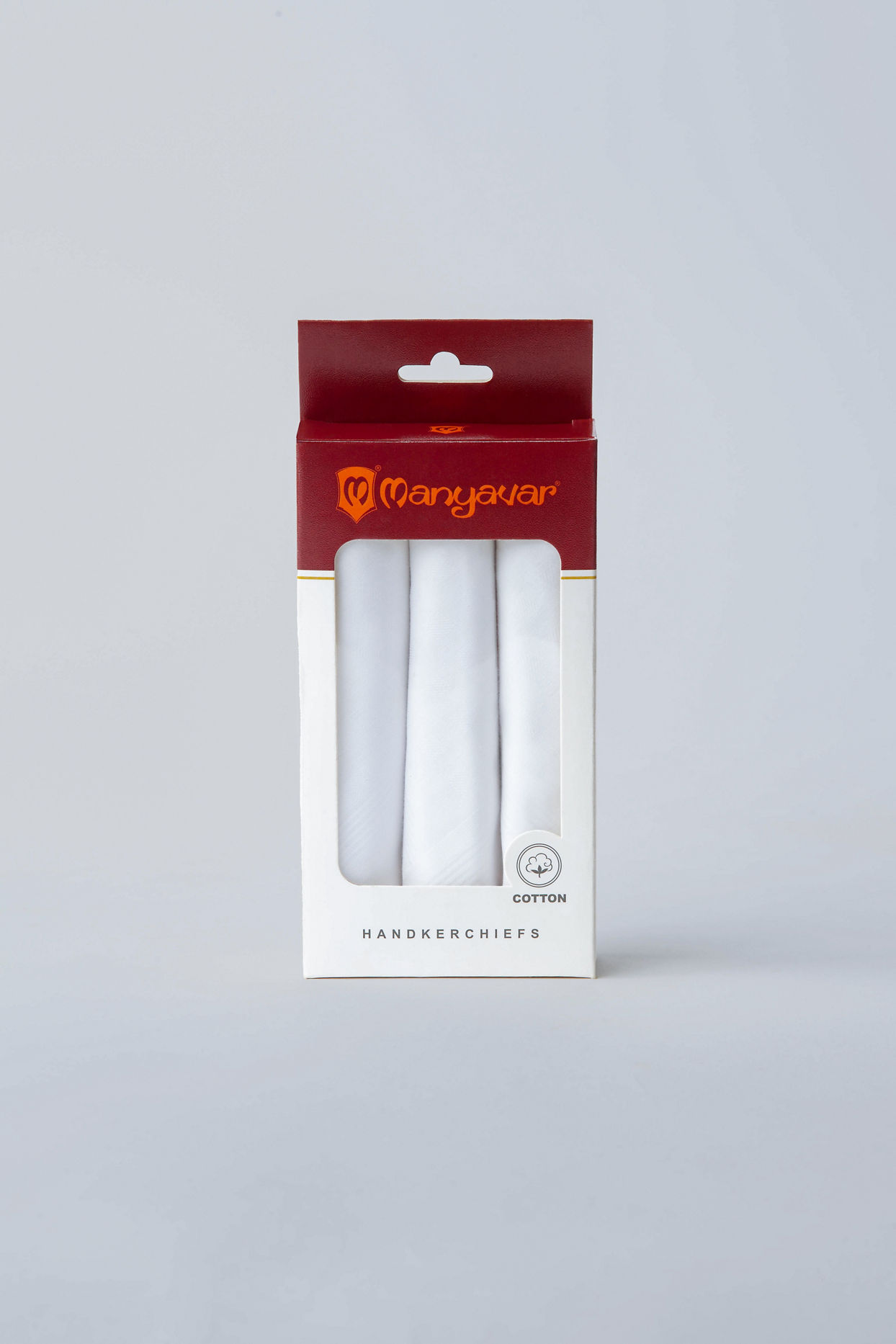Manyavar Men Soft Cotton Pack of 3 Handkerchief
