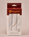 Manyavar Men White Cotton Handkerchief with Stripes