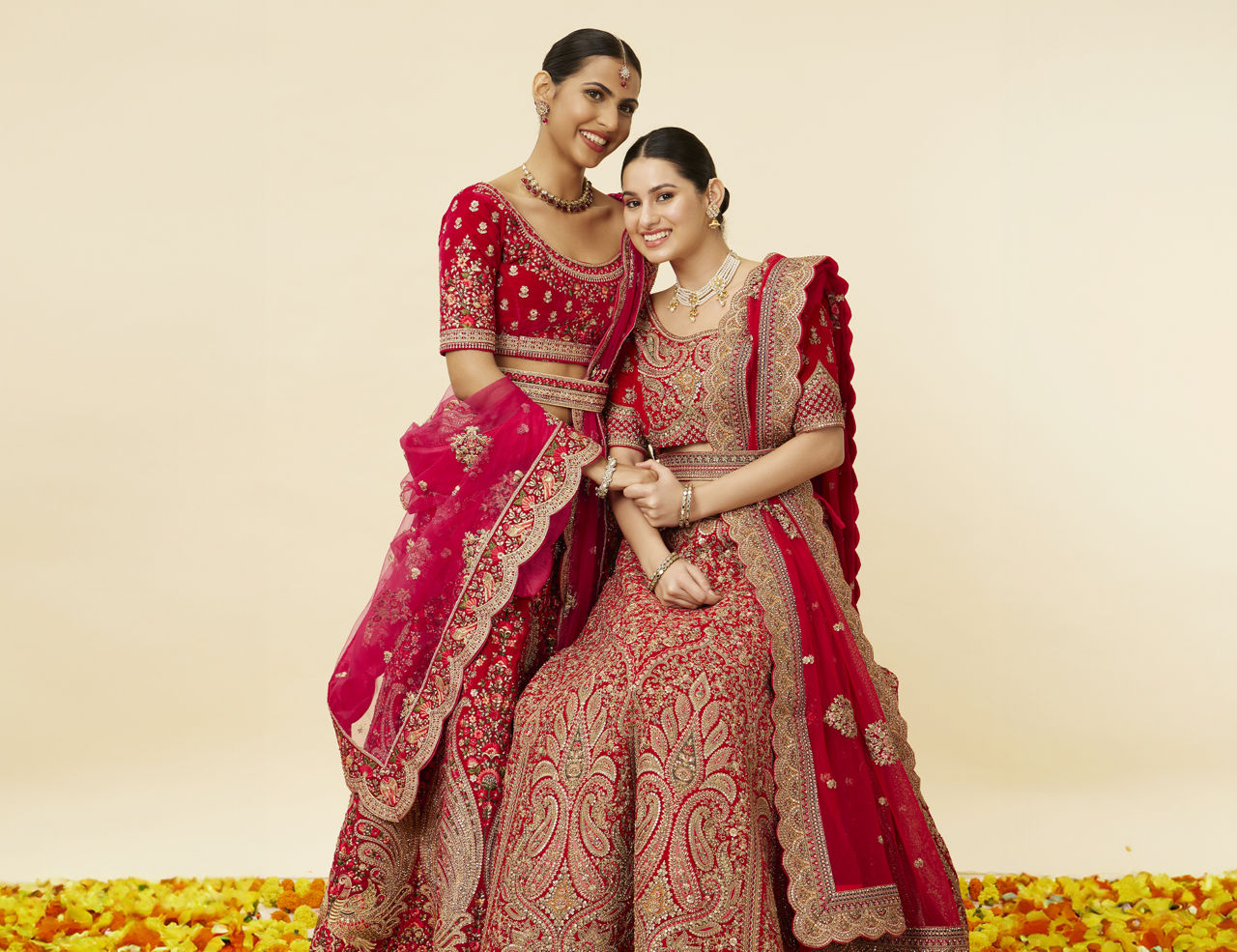 Red Lehengas for Bridesmaids