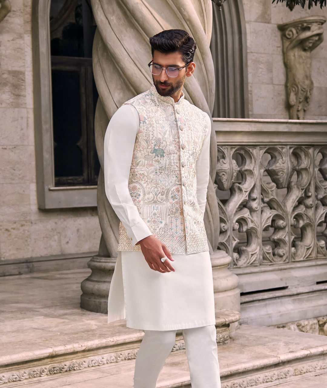 Mens Kurta Jacket Set