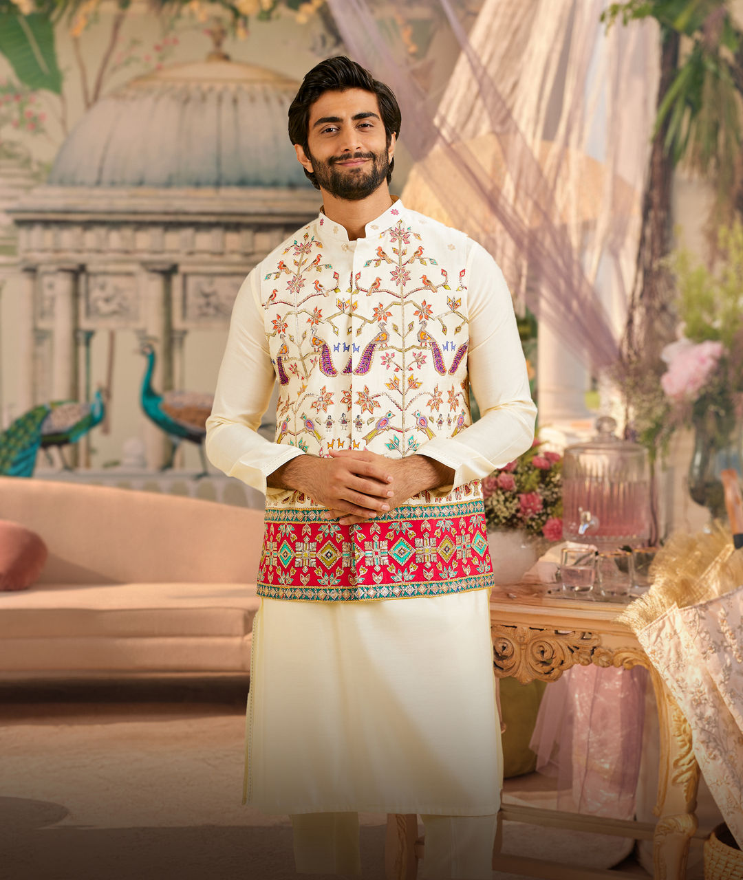 Mens Kurta Jacket Set