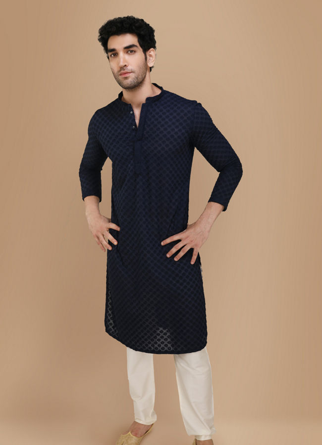 Aristocratic Blue Kurta