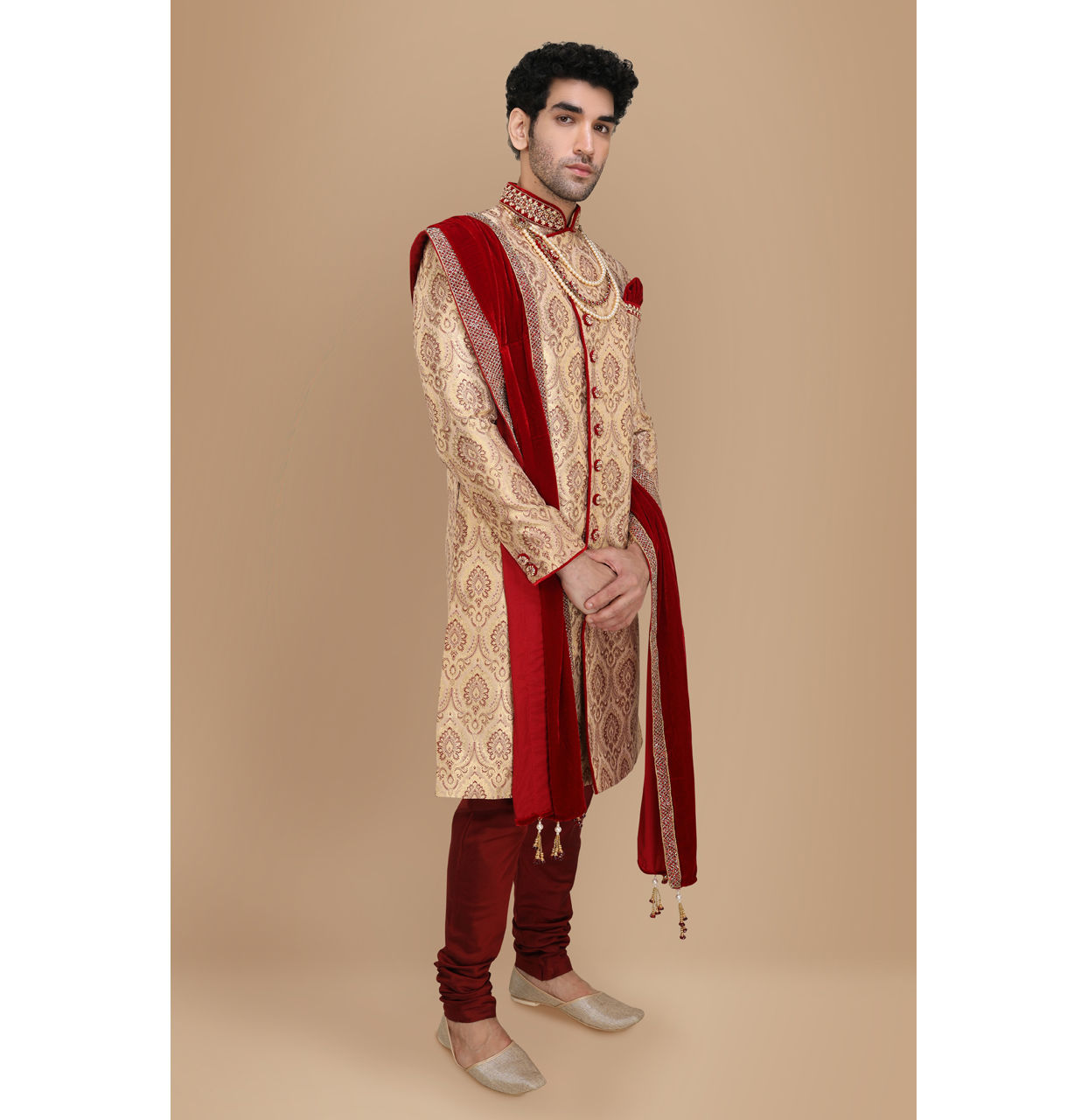 Sherwani for Men - Buy Ravishing Fawn Wedding Sherwani Online ...