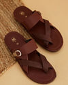 Manyavar Men Dark Brown Men's Sandal